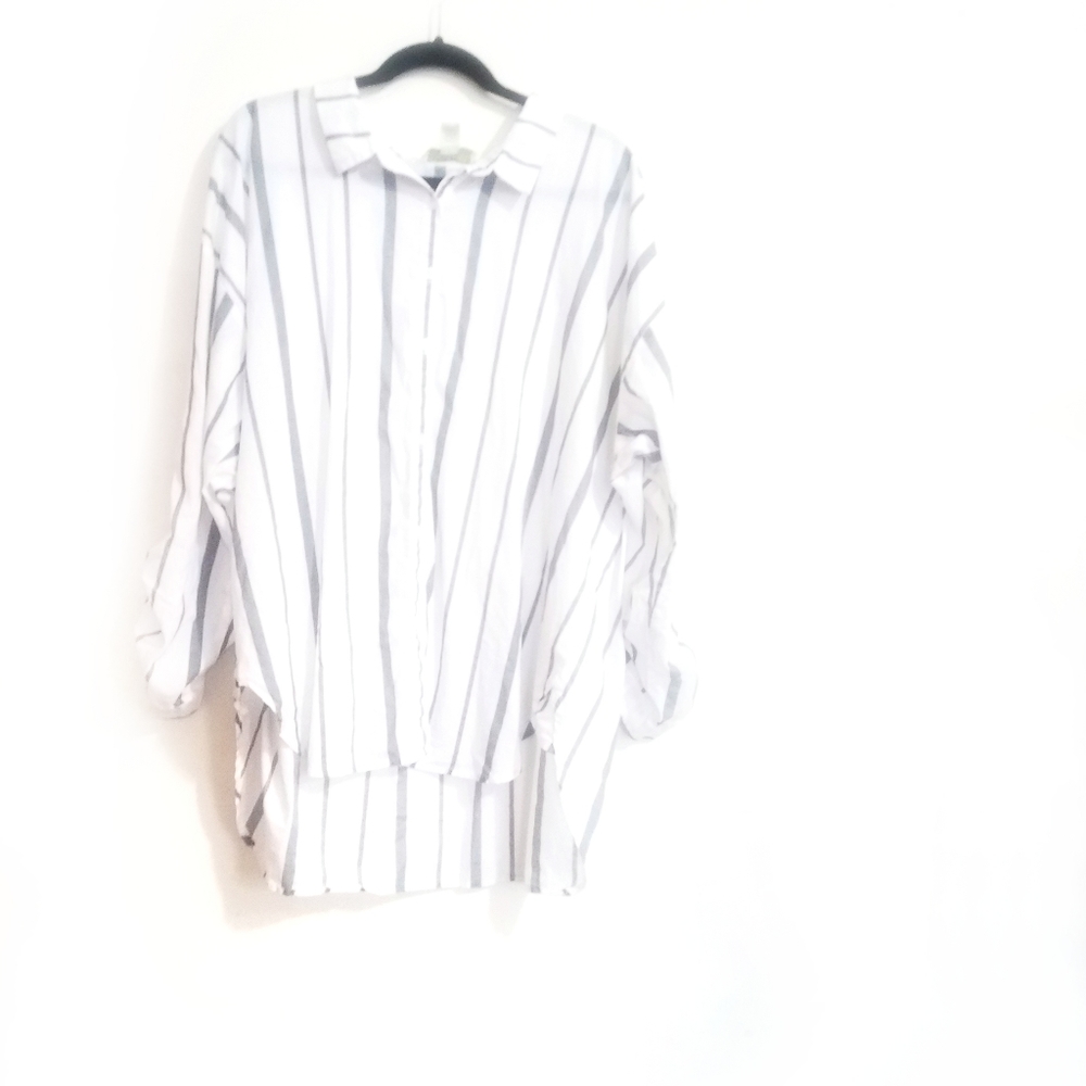 Forever  21 button down strip shirt